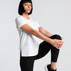 RUN GRAPHIC Mesh Women's Slim Fit Running Tee, PUMA White, extralarge-IND