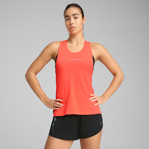 RUN GRAPHIC Women's Mesh Singlet, Glowing Red, extralarge