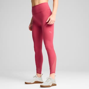CLOUDSPUN Women's Soft Mesh High-Waisted 7/8 Tights, Port, extralarge