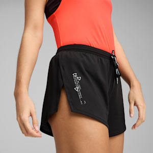 Shorts RUN Split 7cm para mujer, PUMA Black, extralarge