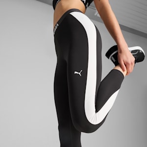 PUMA STRONG High-Waisted 7/8 Color Block Women's Tights, PUMA Black, extralarge