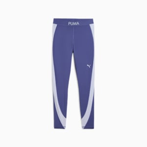 PUMA STRONG High-Waisted 7/8 Color Block Women's Tights, Blue Crystal, extralarge