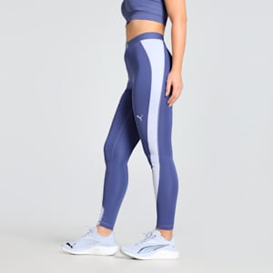 STRONG Women's Colour Block High-Waisted 7/8 Training Tights, Blue Crystal, extralarge-IND