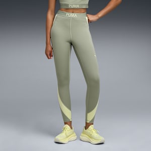 STRONG Women's Colour Block High-Waisted 7/8 Training Tights, Lux Army, extralarge-IND