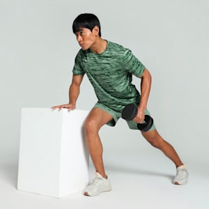 Train All Day Men's Printed Training Tee, Green Moon, extralarge-IND