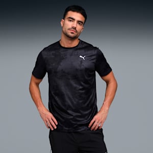Train All Day Essentials Men's All Over Printed Tee, Cool Blue, extralarge-IND