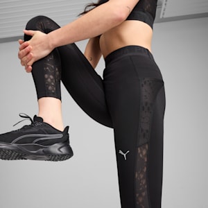 Leggings 7/8 con encaje para mujer, PUMA Black, extralarge