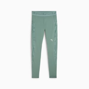 Leggings 7/8 con encaje para mujer, Green Moon, extralarge