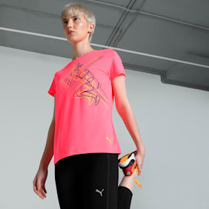 Active Graphic Women's Training Tee, Sunset Glow, extralarge-IND