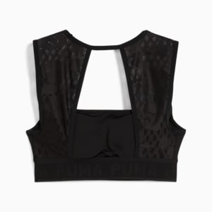 MOVE LACE Low Support Women's Bra, PUMA Black, extralarge