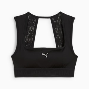 MOVE LACE Low Support Women's Bra, PUMA Black, extralarge
