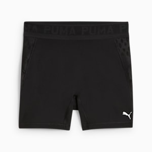 Leggings cortos con encaje para mujer, PUMA Black, extralarge