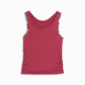 Playera sin mangas crop estampada para mujer TROPICAL, Port, extralarge