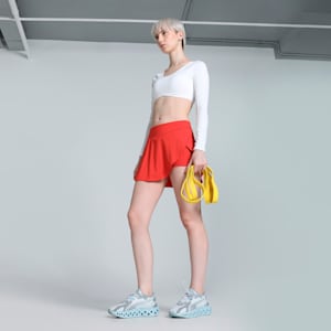 Asymmetric Women's Training Skort, Burnt Red, extralarge-IND