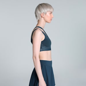 Women's Asymmetric Training Bra, Dark Night, extralarge-IND