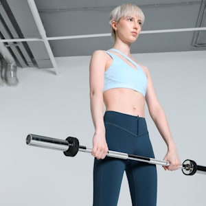 Women's Asymmetric Training Bra, Silver Cobalt, extralarge-IND