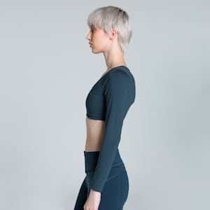 Comfort Long Sleeve Women's Training Tee, Dark Night, extralarge-IND