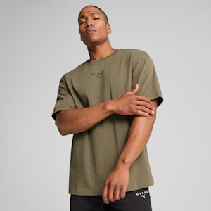 PUMA x HYROX Men's Oversized Training Tee, Loden Green, extralarge-IND