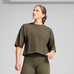 PUMA x HYROX Women's Oversized Training Tee, Loden Green, extralarge-IND