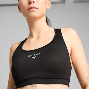 PUMA x HYROX Mid-Impact Women's Training Bra, PUMA Black, extralarge-IND