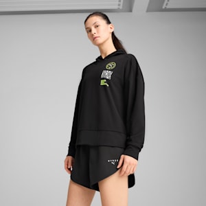 PUMA x HYROX CLOUDSPUN Women's Oversized Training Hoodie, PUMA Black, extralarge-IND