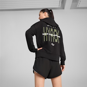 PUMA x HYROX CLOUDSPUN Women's Oversized Training Hoodie, PUMA Black, extralarge-IND