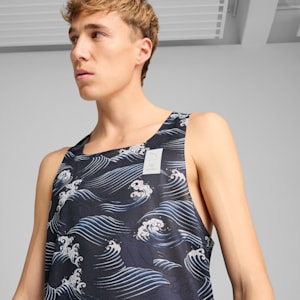 Playera estampada PUMA RUN FAV para hombre, New Navy, extralarge