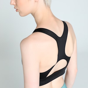 Women's Longline Training Bra, PUMA Black, extralarge-IND