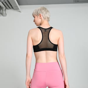 Mid Impact Graphic Women's Training Bra, PUMA Black, extralarge-IND