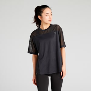 ウィメンズ ヨガ スタジオ ベーシック 半袖 Tシャツ, PUMA Black, extralarge-JPN