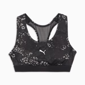 ウィメンズ トレーニング スポーツ ブラトップ ミディアムサポート AOP, PUMA Black, extralarge-JPN