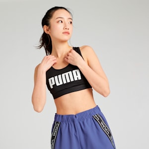 ウィメンズ トレーニング ベーシック スポーツ ブラトップ ミディアムサポート, PUMA Black-PUMA Black, extralarge-JPN