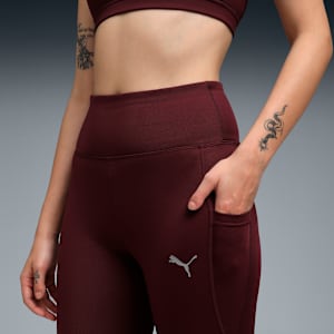 Train All Day Essential Women's Moisture-Wick 3/4 Tights, Ruby Shimmer, extralarge-IND