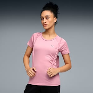 Train All Day Women's Crew Neck Slim Fit Training T-shirt, Poised Pink, extralarge-IND
