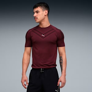 Jacquard Men's Training T-Shirt, Ruby Shimmer, extralarge-IND