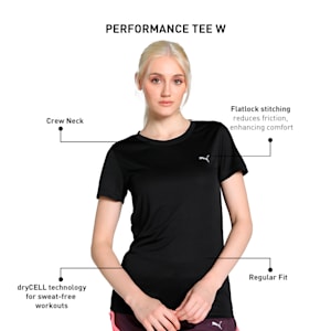 Women's Training Tee, Puma Black, extralarge-IND