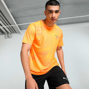 RUN FAVORITE Printed Men's Short Sleeve Running Tee, Sun Stream-Q3 Print, extralarge-IND
