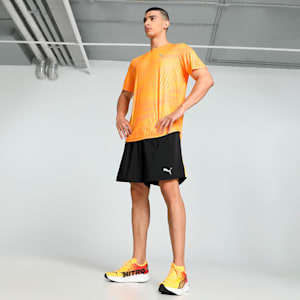 RUN FAVORITE Printed Men's Short Sleeve Running Tee, Sun Stream-Q3 Print, extralarge-IND