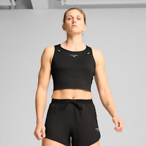 PUMA x HYROX ULTRASPUN Women's Cropped Training Tank Top, PUMA Black, extralarge-IND
