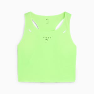 PUMA x HYROX ULTRASPUN Women's Cropped Training Tank Top, Green Glare, extralarge-IND