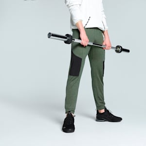 TRAIN CLOUDSPUN Men's Training Pants, Dark Olive-puma black, extralarge-IND