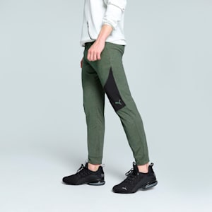 TRAIN CLOUDSPUN Men's Training Pants, Dark Olive-puma black, extralarge-IND
