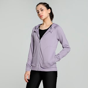 Women's Cloudspun Slim Fit Training Jacket, Pale Plum, extralarge-IND