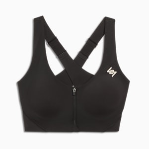 Sujetador con cierre PUMA x REPRESENT para mujer, PUMA Black, extralarge