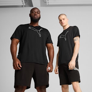 メンズ トレーニング TAD エッセンシャル ヘザー キャット 半袖 Tシャツ, PUMA Black Heather, extralarge-JPN