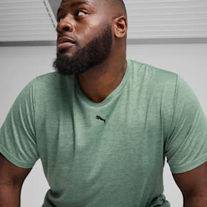 メンズ トレーニング TAD エッセンシャル ヘザー キャット 半袖 Tシャツ, Green Moon Heather, extralarge-JPN