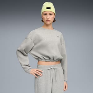 CLOUDSPUN Crew Women, Light Gray Heather, extralarge
