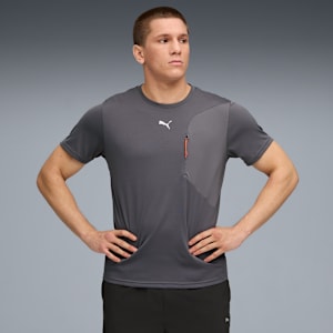 FLEX Jacquard Training Pocket Tee Men, Cool Dark Gray, extralarge-GBR