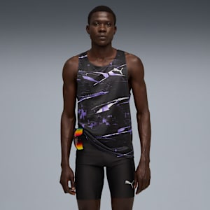 Raceday Men's Running Singlet, Dark Amethyst, extralarge