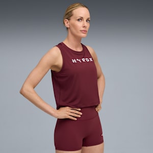 PUMA X HYROX Cloudspun Thermo Women's Crop Training Tank, Ruby Shimmer, extralarge-IND